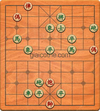 Bàn cờ tướng bài tập Cờ Tướng Khó Nhất màn 1 ván 380 - Độ khó Trung Bình