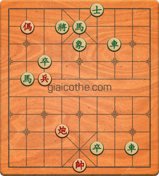 Bàn cờ tướng bài tập Cờ Tướng Khó Nhất màn 1 ván 381 - Độ khó Trung Bình