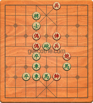 Bàn cờ tướng bài tập Cờ Tướng Khó Nhất màn 1 ván 386 - Độ khó Trung Bình