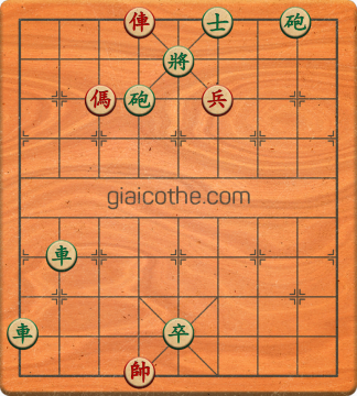 Bàn cờ tướng bài tập Cờ Tướng Khó Nhất màn 1 ván 390 - Độ khó Trung Bình