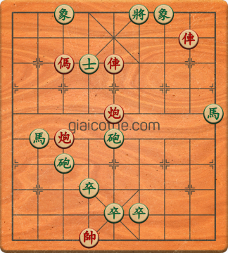 Bàn cờ tướng bài tập Cờ Tướng Khó Nhất màn 1 ván 391 - Độ khó Trung Bình