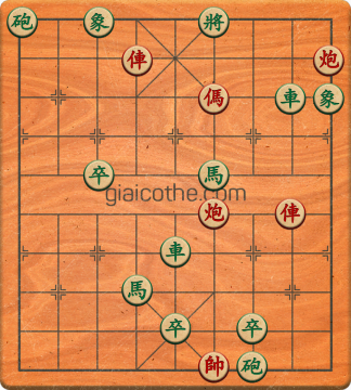 Bàn cờ tướng bài tập Cờ Tướng Khó Nhất màn 1 ván 399 - Độ khó Trung Bình