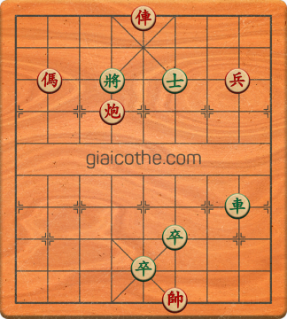 Bàn cờ tướng bài tập Cờ Tướng Khó Nhất màn 1 ván 4 - Độ khó Trung Bình