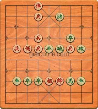 Bàn cờ tướng bài tập Cờ Tướng Khó Nhất màn 1 ván 406 - Độ khó Trung Bình