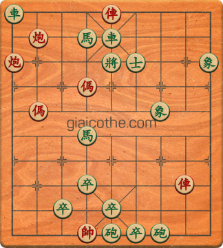 Bàn cờ tướng bài tập Cờ Tướng Khó Nhất màn 1 ván 408 - Độ khó Trung Bình