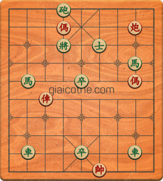 Bàn cờ tướng bài tập Cờ Tướng Khó Nhất màn 1 ván 412 - Độ khó Trung Bình