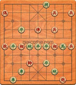 Bàn cờ tướng bài tập Cờ Tướng Khó Nhất màn 1 ván 423 - Độ khó Trung Bình