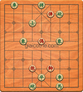 Bàn cờ tướng bài tập Cờ Tướng Khó Nhất màn 1 ván 43 - Độ khó Trung Bình