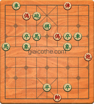 Bàn cờ tướng bài tập Cờ Tướng Khó Nhất màn 1 ván 443 - Độ khó Trung Bình