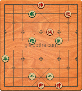 Bàn cờ tướng bài tập Cờ Tướng Khó Nhất màn 1 ván 447 - Độ khó Trung Bình