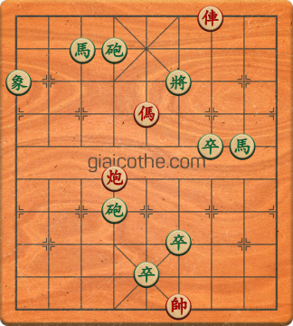 Bàn cờ tướng bài tập Cờ Tướng Khó Nhất màn 1 ván 448 - Độ khó Trung Bình