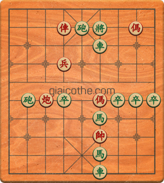 Bàn cờ tướng bài tập Cờ Tướng Khó Nhất màn 1 ván 455 - Độ khó Trung Bình