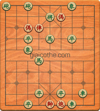 Bàn cờ tướng bài tập Cờ Tướng Khó Nhất màn 1 ván 480 - Độ khó Trung Bình