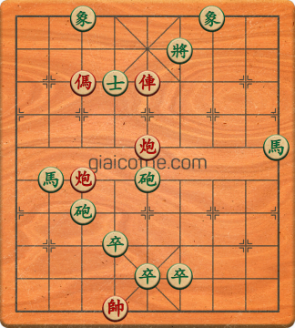 Bàn cờ tướng bài tập Cờ Tướng Khó Nhất màn 1 ván 500 - Độ khó Trung Bình