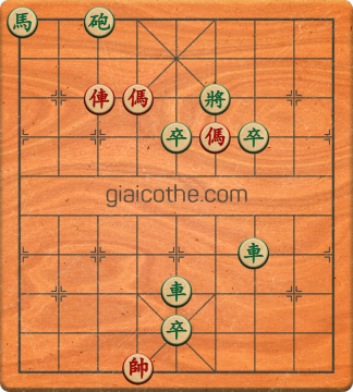 Bàn cờ tướng bài tập Cờ Tướng Khó Nhất màn 1 ván 518 - Độ khó Trung Bình