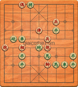 Bàn cờ tướng bài tập Cờ Tướng Khó Nhất màn 1 ván 519 - Độ khó Trung Bình