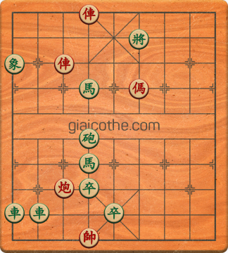 Bàn cờ tướng bài tập Cờ Tướng Khó Nhất màn 1 ván 529 - Độ khó Trung Bình