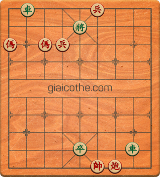 Bàn cờ tướng bài tập Cờ Tướng Khó Nhất màn 1 ván 536 - Độ khó Trung Bình