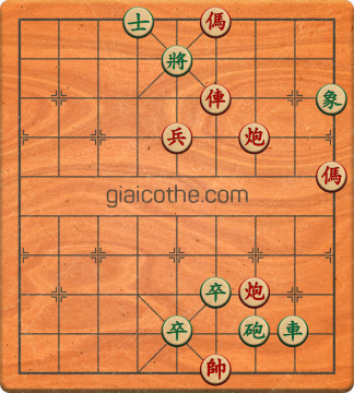 Bàn cờ tướng bài tập Cờ Tướng Khó Nhất màn 1 ván 55 - Độ khó Trung Bình