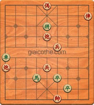 Bàn cờ tướng bài tập Cờ Tướng Khó Nhất màn 1 ván 555 - Độ khó Trung Bình