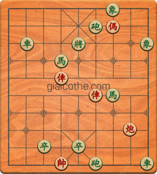 Bàn cờ tướng bài tập Cờ Tướng Khó Nhất màn 1 ván 559 - Độ khó Trung Bình