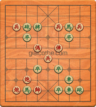 Bàn cờ tướng bài tập Cờ Tướng Khó Nhất màn 1 ván 568 - Độ khó Trung Bình