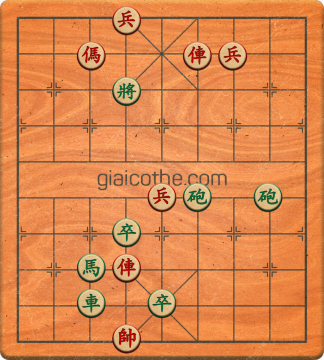 Bàn cờ tướng bài tập Cờ Tướng Khó Nhất màn 1 ván 571 - Độ khó Trung Bình