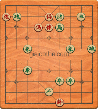 Bàn cờ tướng bài tập Cờ Tướng Khó Nhất màn 1 ván 576 - Độ khó Trung Bình