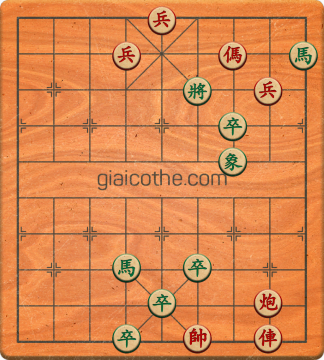 Bàn cờ tướng bài tập Cờ Tướng Khó Nhất màn 1 ván 58 - Độ khó Trung Bình