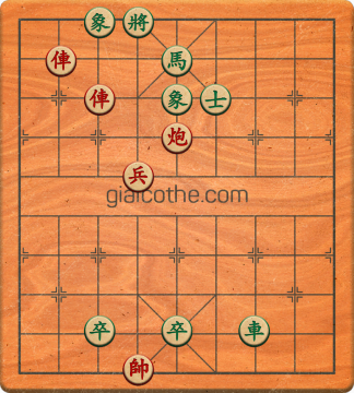 Bàn cờ tướng bài tập Cờ Tướng Khó Nhất màn 1 ván 583 - Độ khó Trung Bình