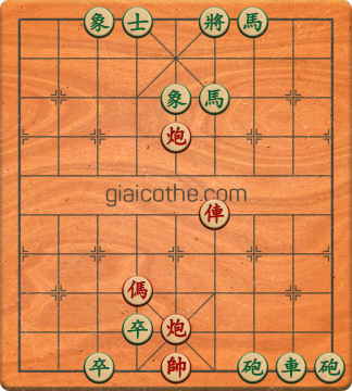 Bàn cờ tướng bài tập Cờ Tướng Khó Nhất màn 1 ván 584 - Độ khó Trung Bình