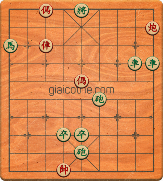 Bàn cờ tướng bài tập Cờ Tướng Khó Nhất màn 1 ván 586 - Độ khó Trung Bình