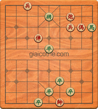 Bàn cờ tướng bài tập Cờ Tướng Khó Nhất màn 1 ván 587 - Độ khó Trung Bình