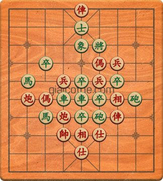 Bàn cờ tướng bài tập Cờ Tướng Khó Nhất màn 1 ván 588 - Độ khó Trung Bình