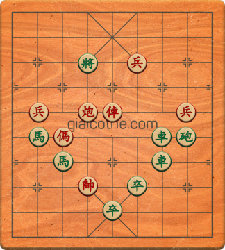 Bàn cờ tướng bài tập Cờ Tướng Khó Nhất màn 1 ván 593 - Độ khó Trung Bình