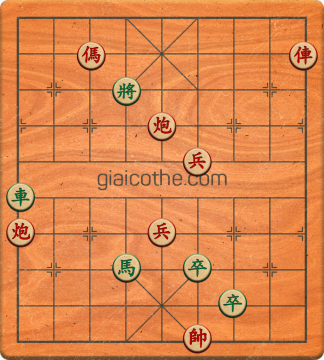 Bàn cờ tướng bài tập Cờ Tướng Khó Nhất màn 1 ván 594 - Độ khó Trung Bình