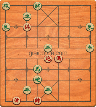 Bàn cờ tướng bài tập Cờ Tướng Khó Nhất màn 1 ván 595 - Độ khó Trung Bình