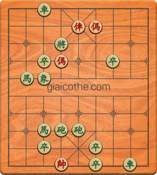 Bàn cờ tướng bài tập Cờ Tướng Khó Nhất màn 1 ván 60 - Độ khó Trung Bình