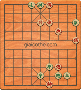 Bàn cờ tướng bài tập Cờ Tướng Khó Nhất màn 1 ván 600 - Độ khó Trung Bình