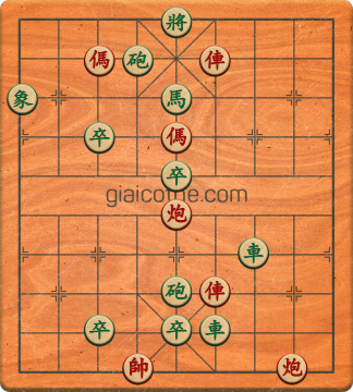 Bàn cờ tướng bài tập Cờ Tướng Khó Nhất màn 1 ván 611 - Độ khó Trung Bình