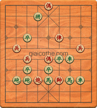 Bàn cờ tướng bài tập Cờ Tướng Khó Nhất màn 1 ván 614 - Độ khó Trung Bình