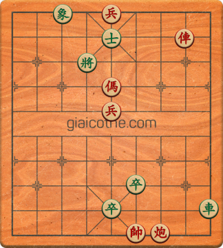 Bàn cờ tướng bài tập Cờ Tướng Khó Nhất màn 1 ván 621 - Độ khó Trung Bình