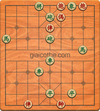 Bàn cờ tướng bài tập Cờ Tướng Khó Nhất màn 1 ván 632 - Độ khó Trung Bình