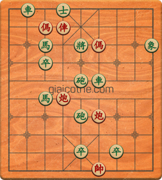 Bàn cờ tướng bài tập Cờ Tướng Khó Nhất màn 1 ván 633 - Độ khó Trung Bình