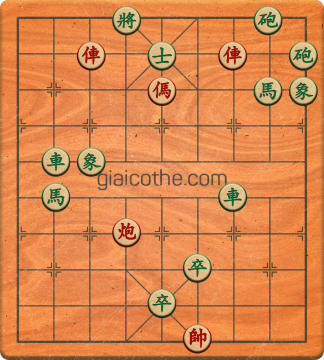 Bàn cờ tướng bài tập Cờ Tướng Khó Nhất màn 1 ván 64 - Độ khó Trung Bình