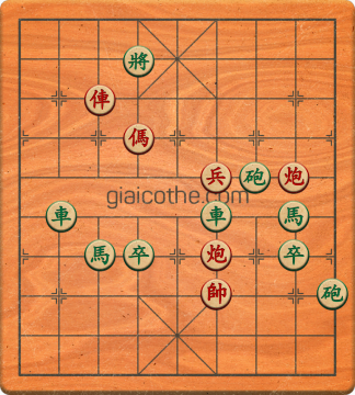 Bàn cờ tướng bài tập Cờ Tướng Khó Nhất màn 1 ván 644 - Độ khó Trung Bình