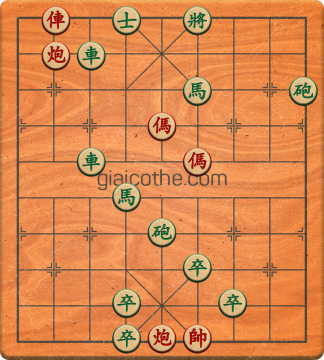 Bàn cờ tướng bài tập Cờ Tướng Khó Nhất màn 1 ván 649 - Độ khó Trung Bình