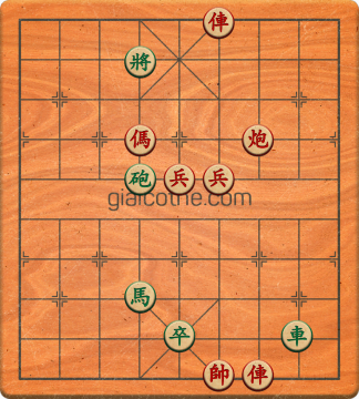 Bàn cờ tướng bài tập Cờ Tướng Khó Nhất màn 1 ván 666 - Độ khó Trung Bình