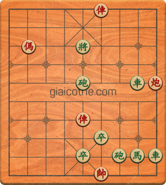 Bàn cờ tướng bài tập Cờ Tướng Khó Nhất màn 1 ván 671 - Độ khó Trung Bình