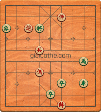 Bàn cờ tướng bài tập Cờ Tướng Khó Nhất màn 1 ván 672 - Độ khó Trung Bình